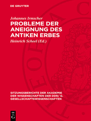 cover image of Probleme der Aneignung des antiken Erbes